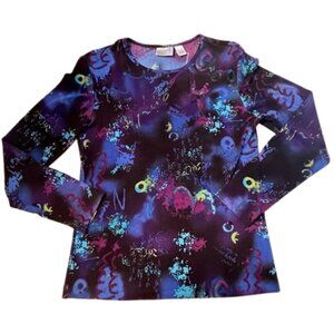 Chico’s Travelers Abstract Art Graffiti Print Slinky Knit Top Size M Chico’s 1